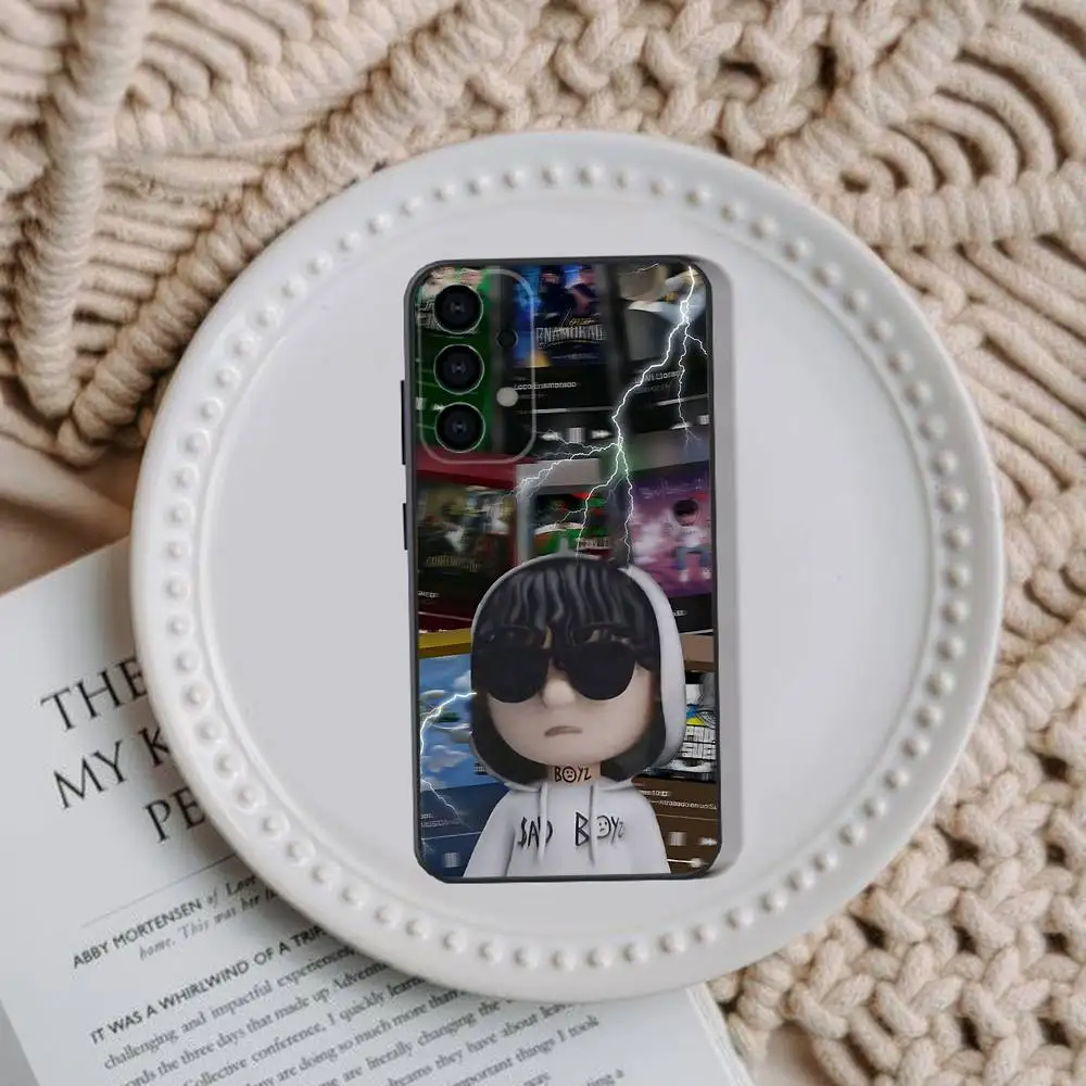 جونيور H $AD BOYZ 4 LIFE حافظة هاتف لهاتف سامسونج جالاكسي A73,72,51,53,52,71,22,5G,Note,J7,8,9 غطاء أسود ناعم