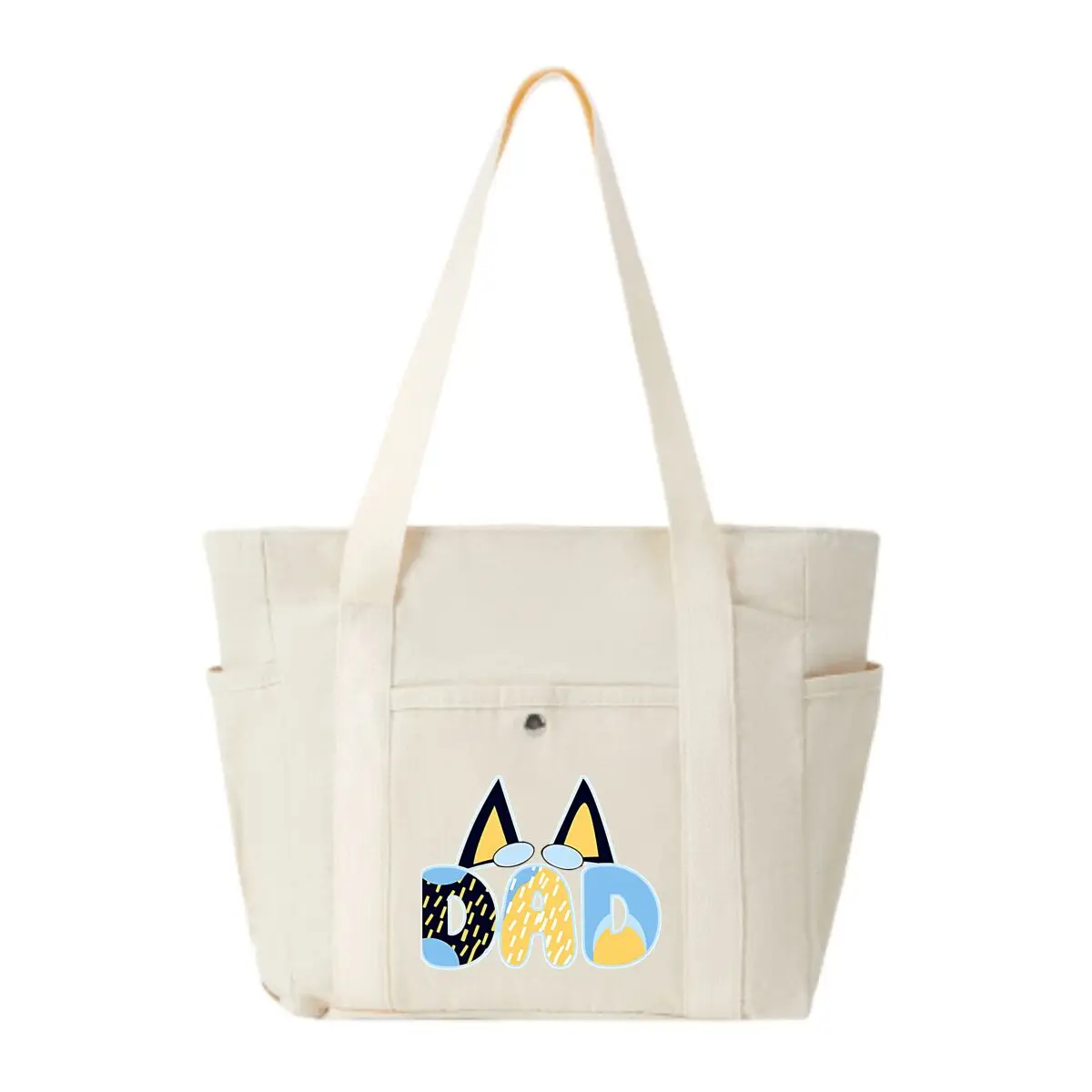 

Cartoon DAD Text with Cat Ears Women's Fashion Shoulder Bag Class Large Capacity Student Tote Bag