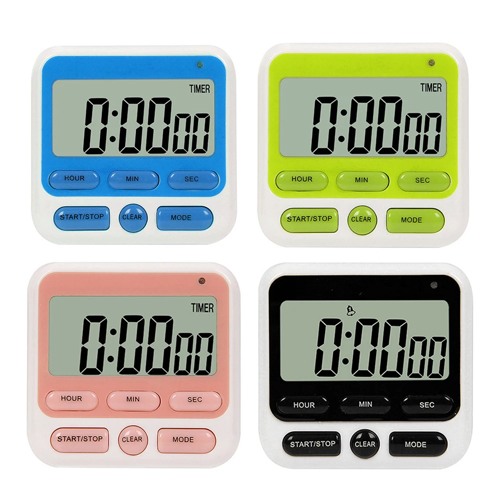 Kitchen Digital Timer LCD Display Electronic Timer Alarm Clock Cooking Baking Shower Study Stopwatch Kitchen Gadget Timer