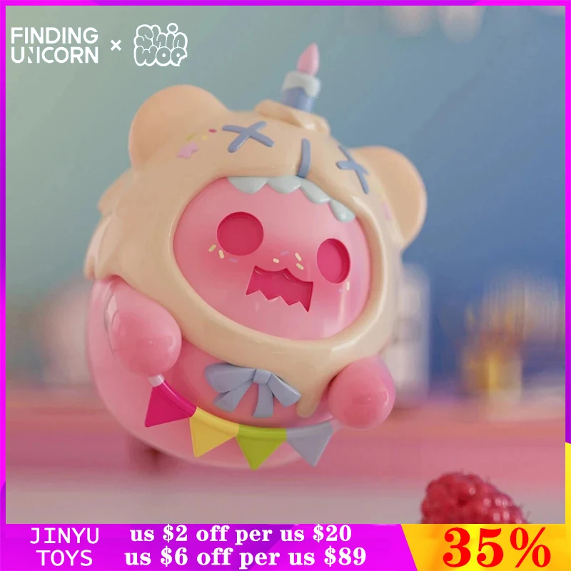 

Original Finding Unicorn ShinWoo Ghost Bear Birthday Series Hanging Cards limited edition Cute Cartoon Collection Designer Doll