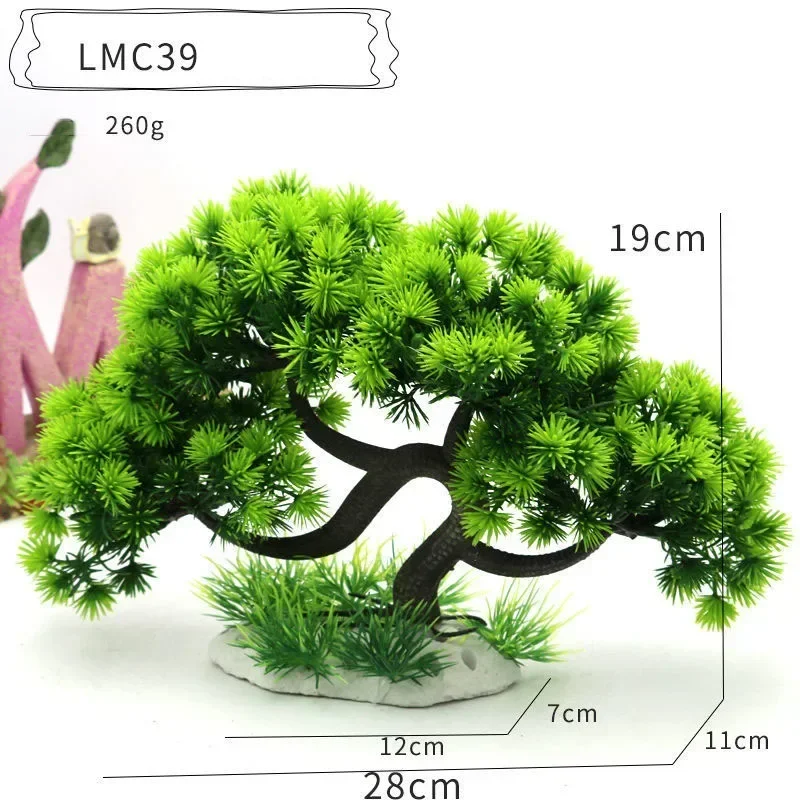 Aquarium Ornaments Simulation Plants Fish Tank Landscaping Decorations Plastic Water Plants Flowers Trees Rocks Accessories