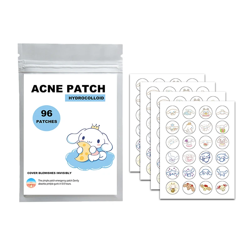 96pcs Acne Patches Sanrio Mymelody Cinnamoroll Shaped Acne Treatment Sticker Invisible Acne Cover Removal Pimple Patch Skin Care