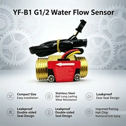 YF-B1 DC 5-18V Water Flow Sensor Hall Sensor Switch Flow Meter Water Flow Sensor Brass Water Meter Industrial Flowmeter