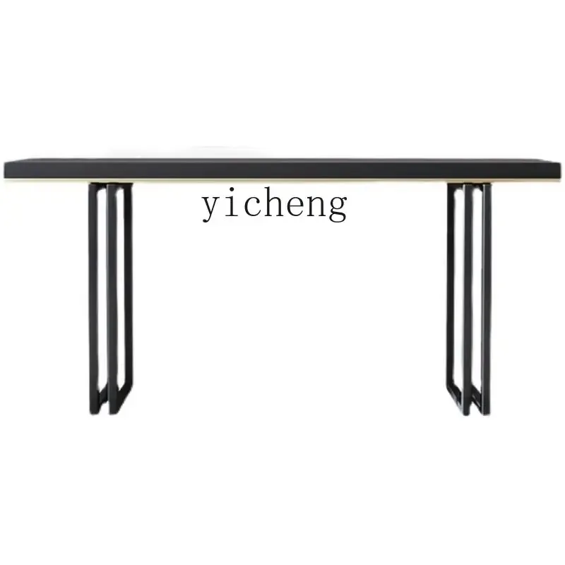 

YY New Chinese Style Solid Wood Stitching Metal Table Side View Sets a Long Narrow Table Console Tables Art Table