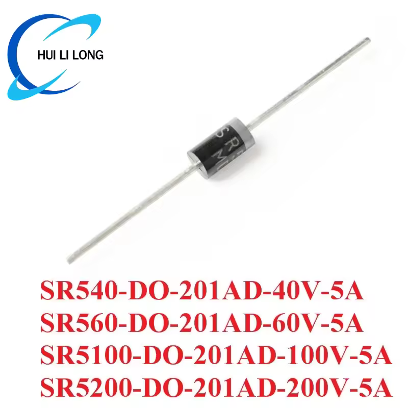 10 шт. SR540 SR560 SR5100 SR5200 DO-201AD Диод Шоттки, кремниевый мостовой выпрямитель 40 В 60 В 100 В 200 В 5 А