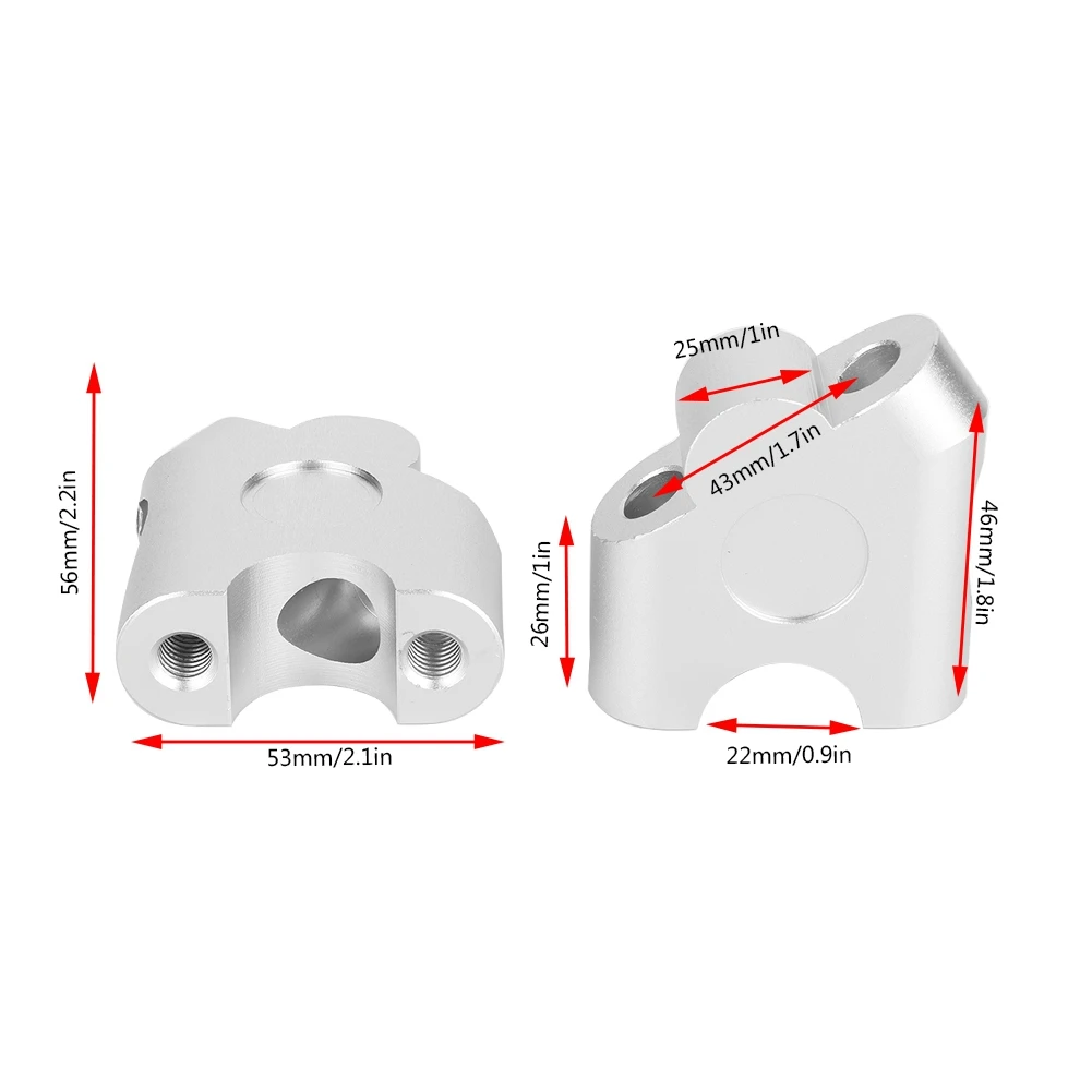 22mm  Motorcycle Handle Bar Riser Handlebar Clamp Back Move Mount Adapter Handlebar Riser Clamp Handlebar Riser Mount view 6