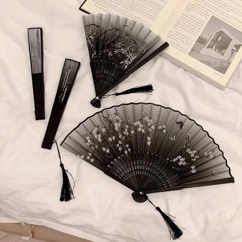 

Новый китайский стиль старинные лотосы ручные Поклонники Ретро Чернила Орхидея стиль близкий друг подарок классическое украшение ханьфу