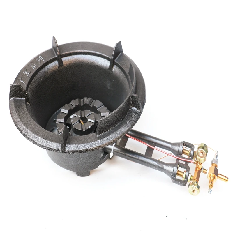 

Двухтрубная газовая горелка — коммерческая плита-вок с высоким пламенем и защитой от взрыва пламени, сжиженный нефтяной газ, ресторанный диапазон среднего давления