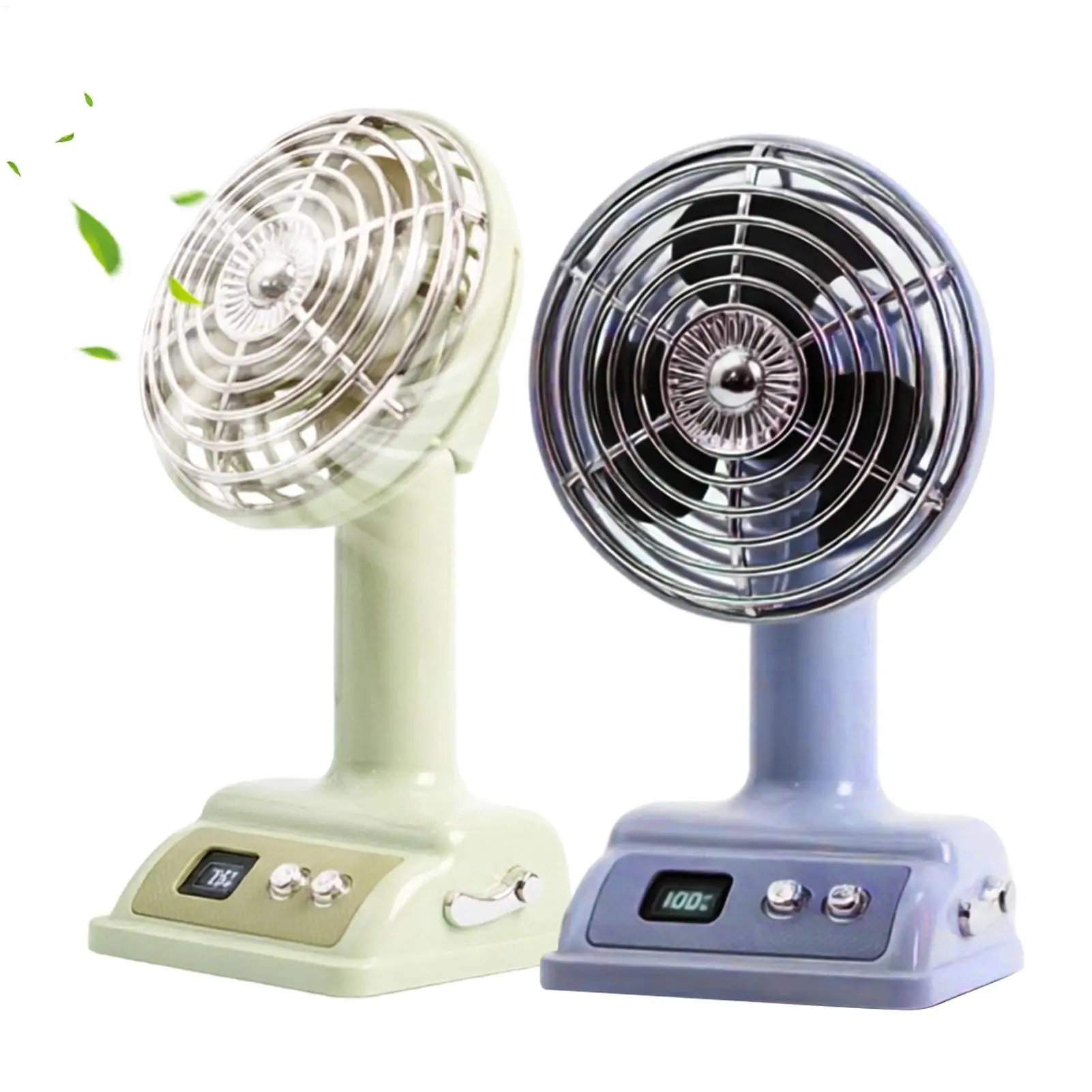 Small Desk Fan Portable USB Rechargeable 100 Speeds Desktop Cooling Fan for Home Office Bedroom Study Living Room Dormitory