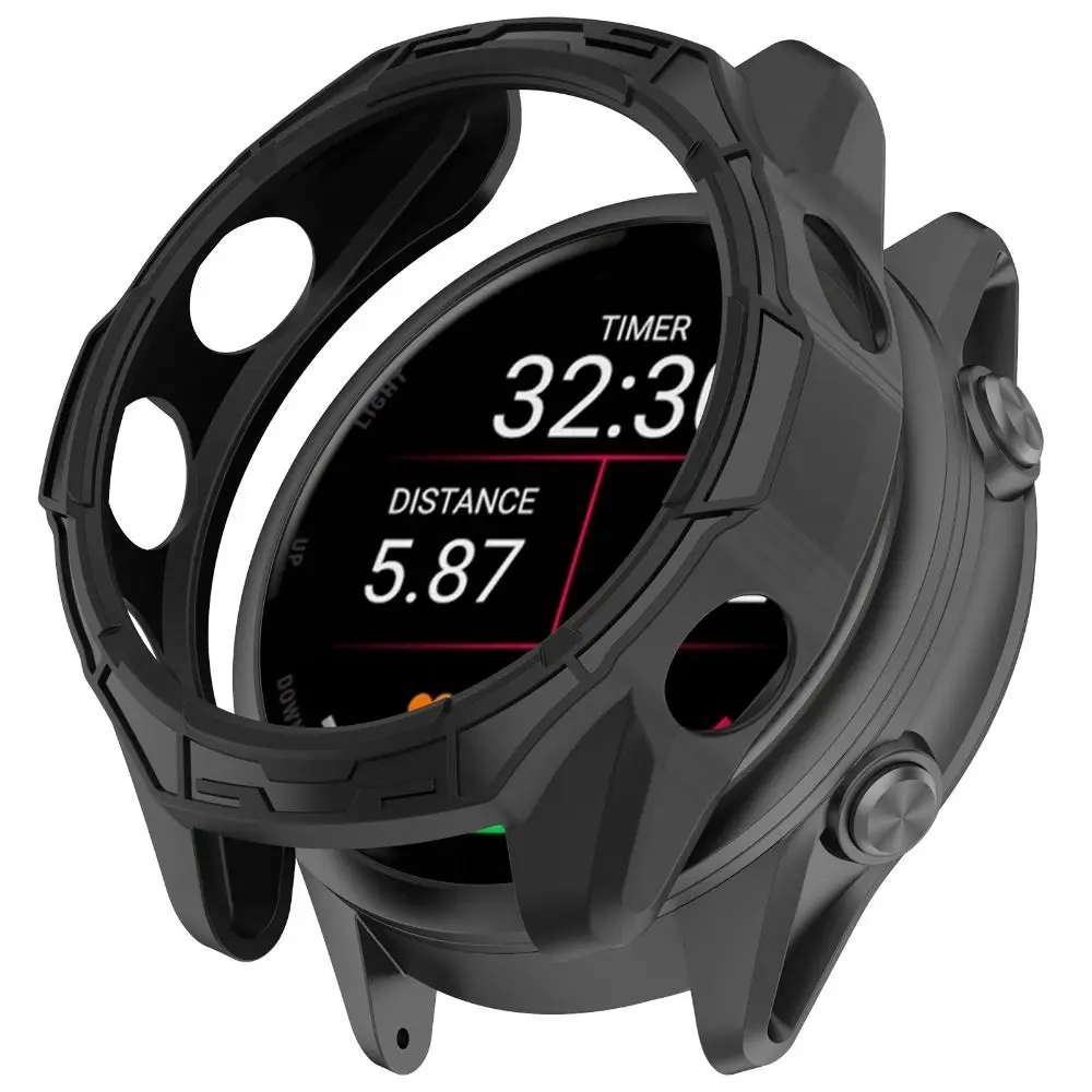 New TPU Protective Case Hollow Anti-Scratch Frame Bumper Soft Edge Shell for Garmin Forerunner 970 Smart Watch Accessories