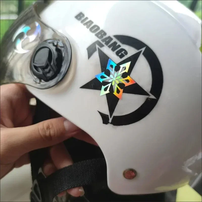 Reflective Laser Car Stickers Genshin Impact Decoration Sticker Element Reaction Transparent Sticker Luggage Bicycle DIY Decor