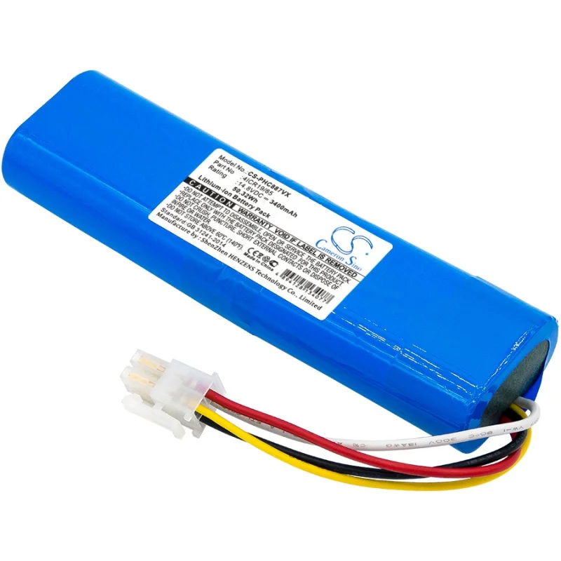 Cameron Sino 14.8V/3400mAh Battery for Philips SmartPro Compact Home Household Cleaner Robot FC8705,FC8710,FC8772,FC8776,FC8700