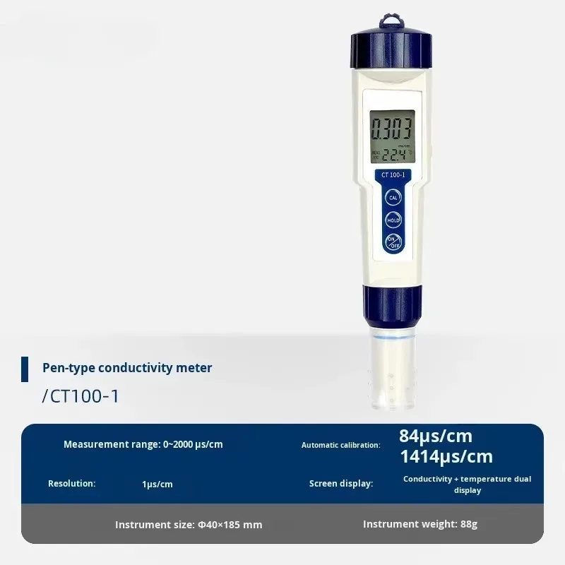 WATSON CT100-1 Pen-type Conductivity Meter LCD Display China Origin Laboratory TDS Automatic Temperature Compensation