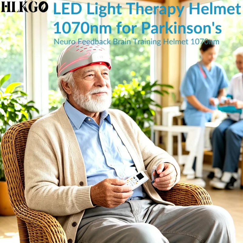 Professional 1070nm 810nm Red Light Head Massage Helmet for Parkinson Alzheimer Stroke Rehabilitation Brain Therapy Device