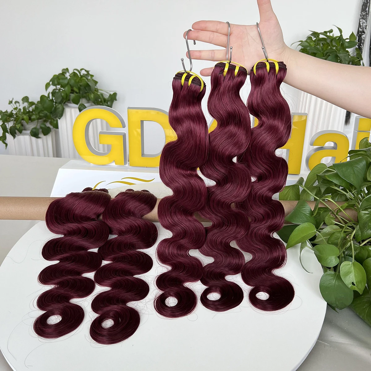 99J Burgundy Body Wave Human Hair Bundles Vietnamese Unprocessed Raw Virgin Hair 100% Human Hair Double Weft