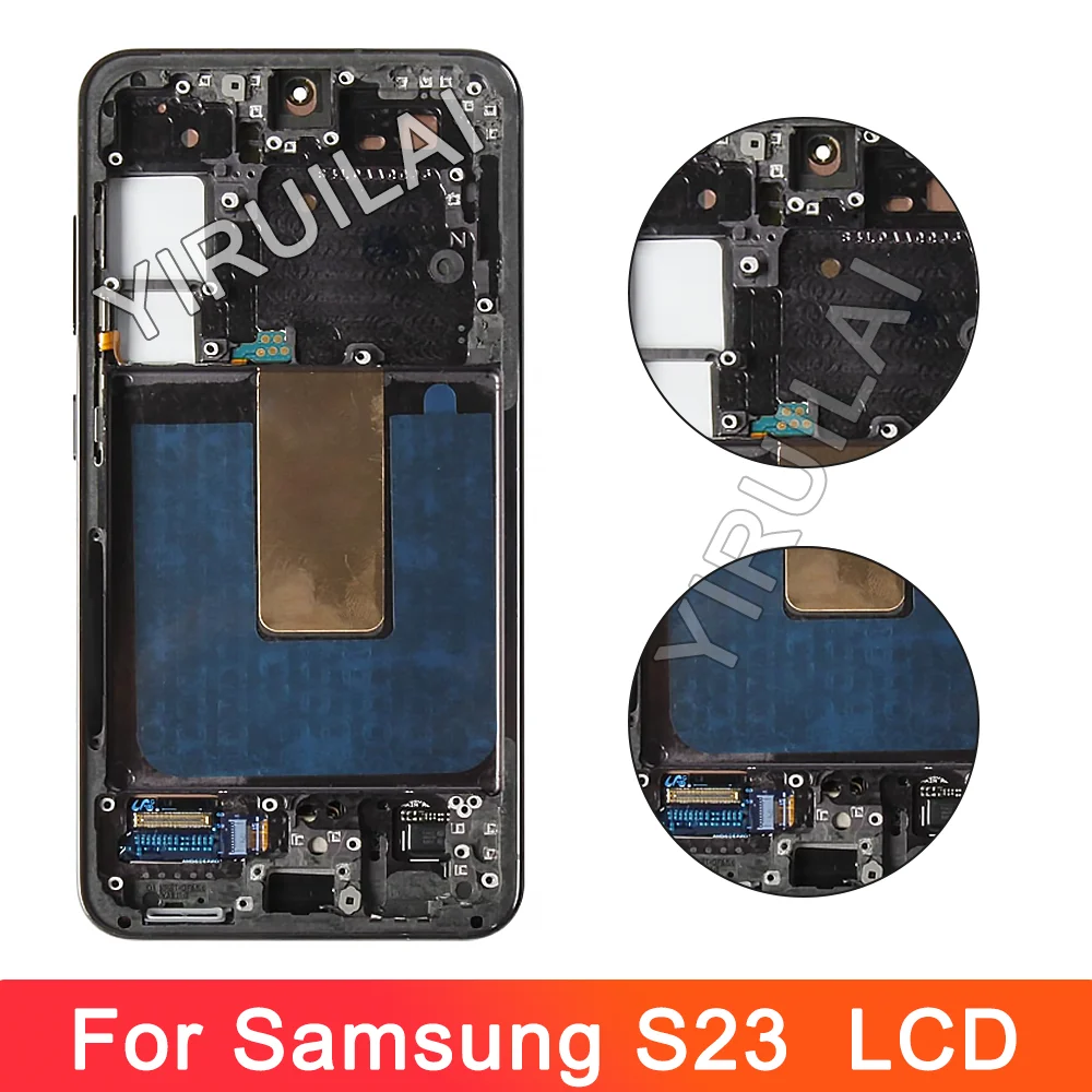 Ensemble écran tactile LCD TFT avec châssis, pour Samsung Galaxy S23 S911B S911B/DS