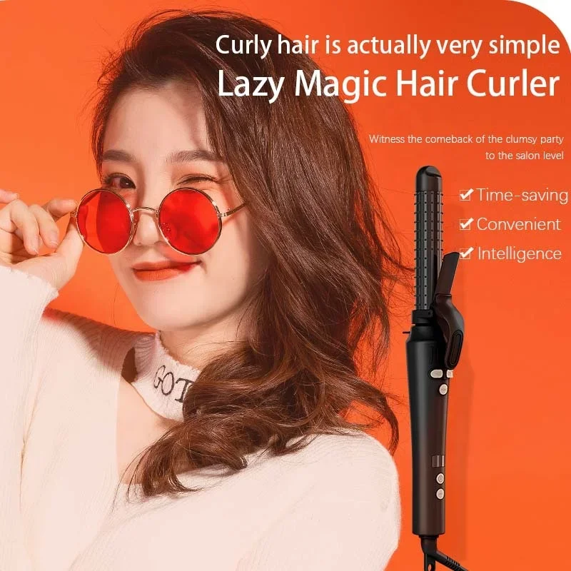 Multi-Styler Automatic Ceramic Rapid Heating Temperature Lcd Display Hair Curler Roller Rotating Curling Iron Wand