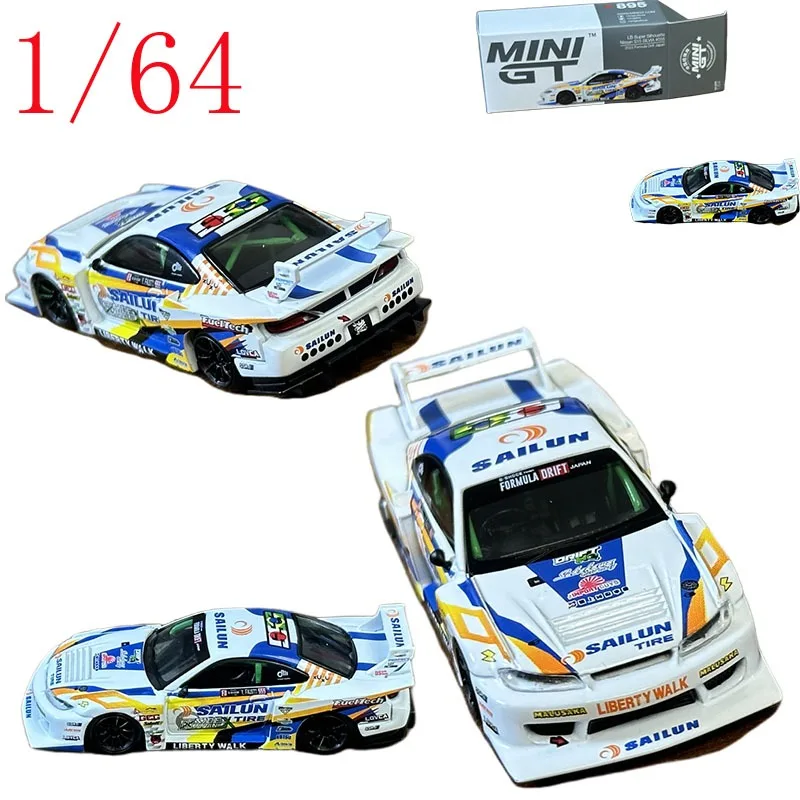 

Minigt Diecast 1/64 Scale Nissan Silvia S15 LBWK Drift Spec Silhouette Tuned Model Alloy Car Model Toys for Boys Gift