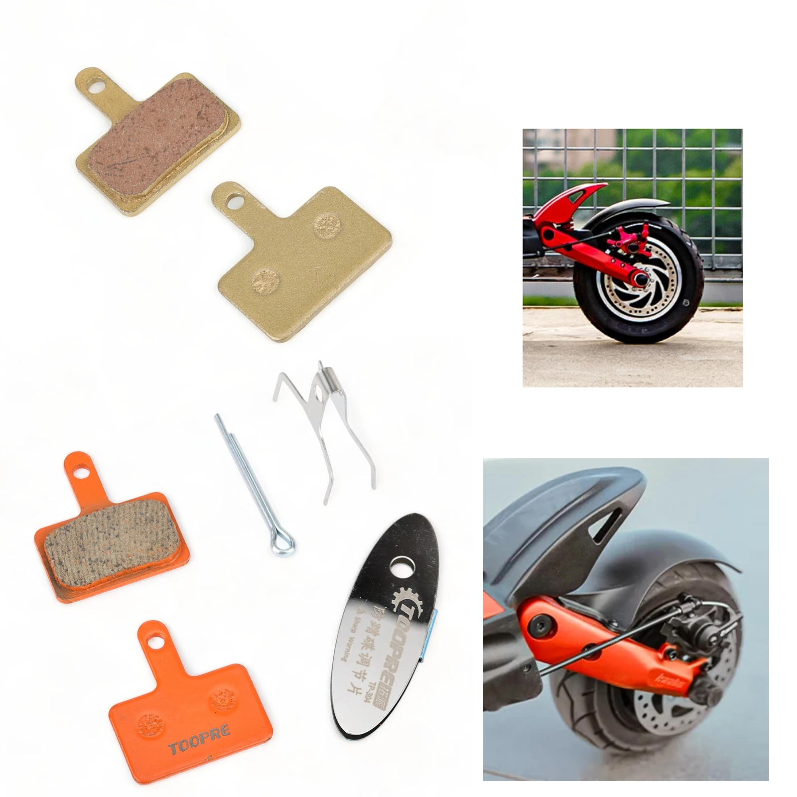 Brake Pads For Kaabo Electric Scooter Wolf 11 /11+ /X /Pro /King/ King GT Mantis Pro 8 10 Vsett Zero Hydraulic Semimetal 1 Pairs