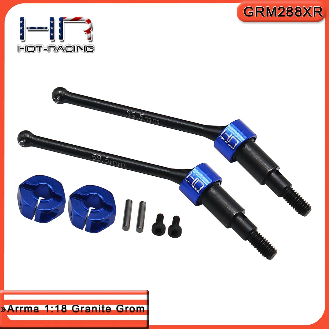 Hot Racing optional upgrade heavy duty Steel Front and Rear CVD Universal Axles Drive Shafts for ARRMA 1:18 Granite Grom