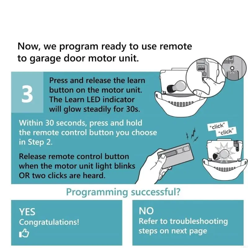 N58d 2 pacco porta garage Remote Control Garage Apri in plastica Remoto Adatto per vari modelli con codifica