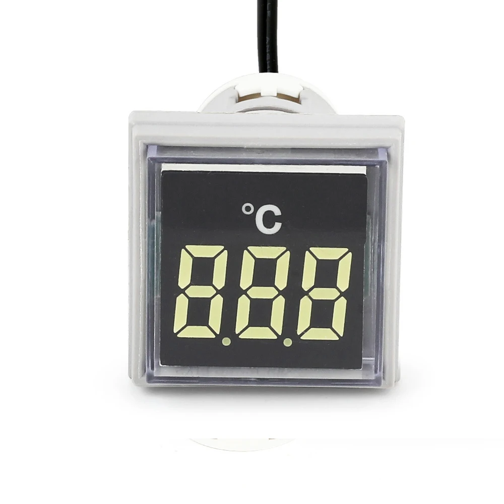 ABILKEEN LED Illuminate Digital Display Signal Indicator Light -20℃~199℃ Square Head Digital Display Thermometer