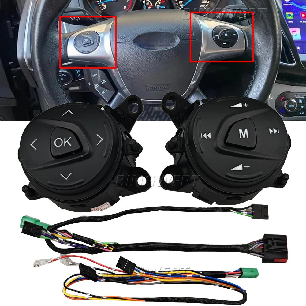 

Многофункциональный переключатель на рулевом колесе для Ford Focus 3 2012-14 kuga 2012-15, кнопка регулировки громкости звука, переключатель M OK