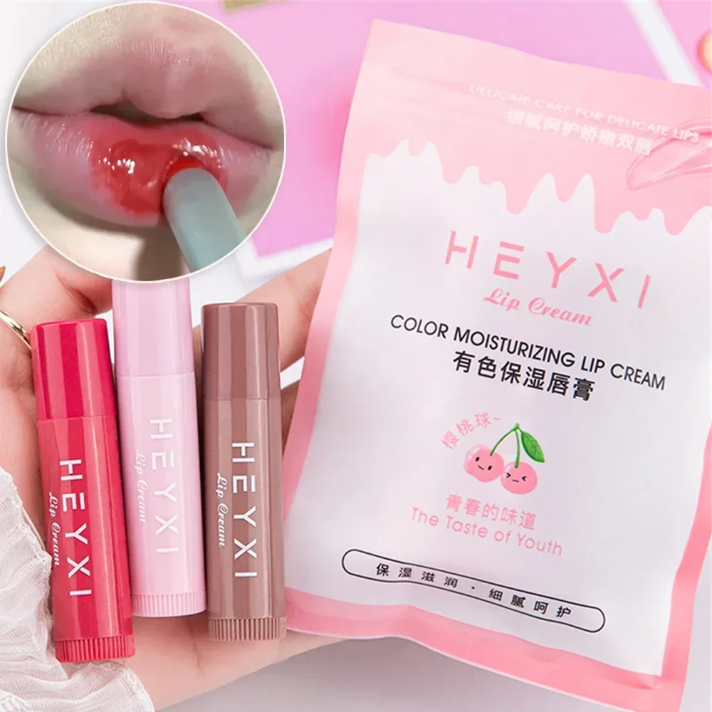 Colored Lip Balm Cute Moisturizing Lip Tint Long Lasting Waterproof Change Color Lipstick Anti Cracking Women Lips Care Makeup