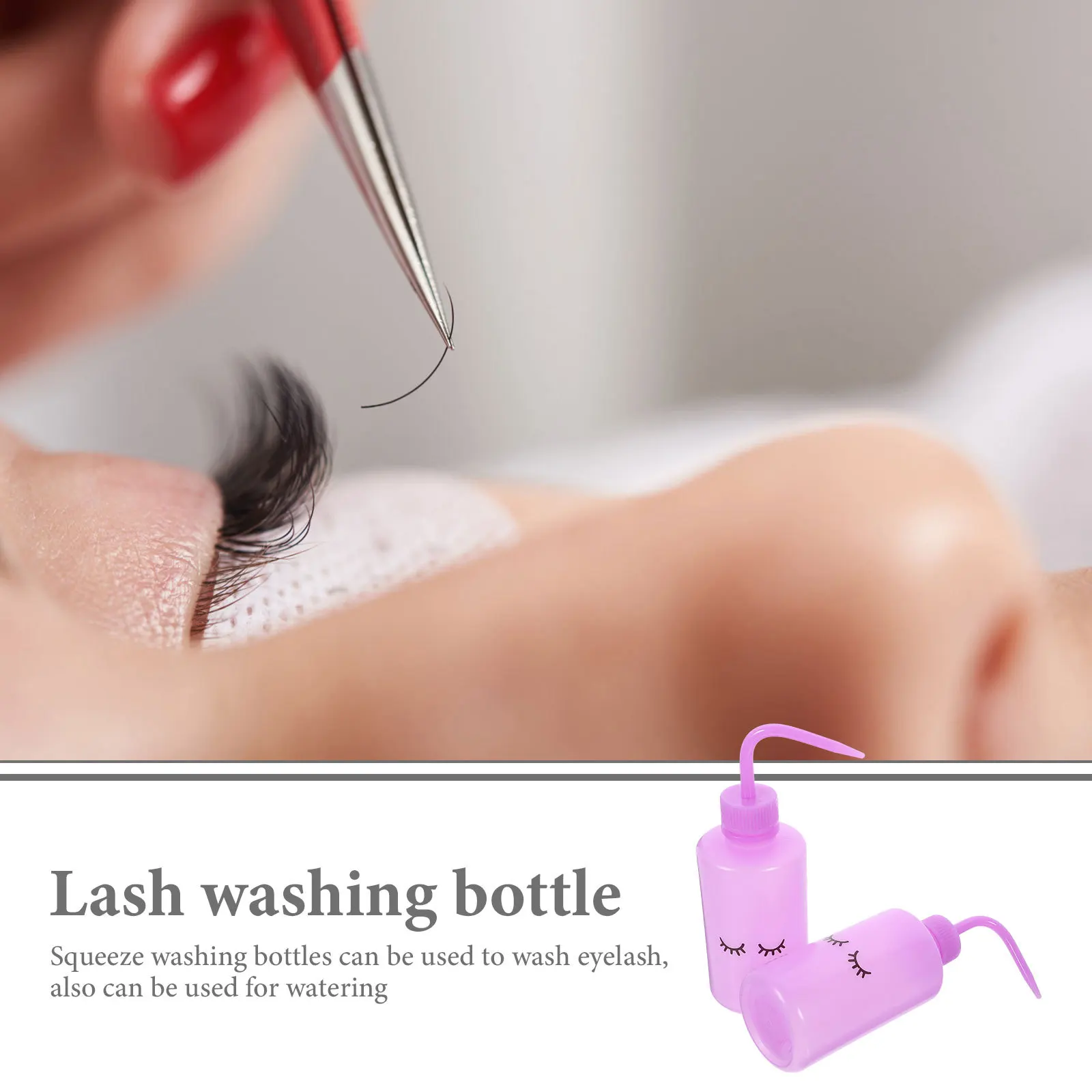 

2Pcs Lash Washing Bottles Eyelash Washing Bottle Squeeze Bottles Precise Lash Water Bottle Multifunctional Eyelash Tattoo Plant