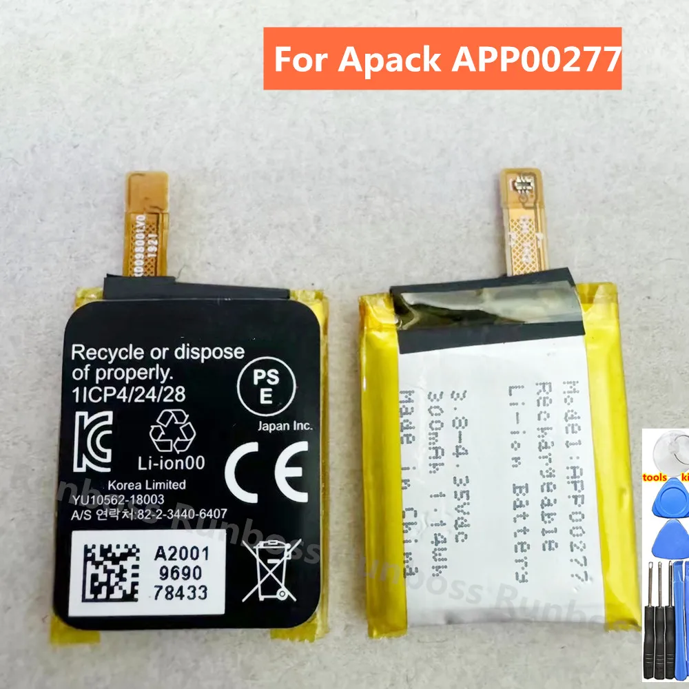 New 3.8V 300mAh Battery Apack APP00277 (402428) For Fossil gen 4 gen4 Smart Watch Batteria 1ICP4/24/28