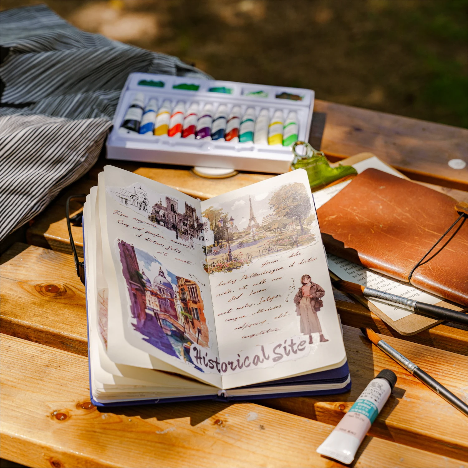 Always on the Road Series Retro Message Paper, Memo Sub, 6Packs, Uno