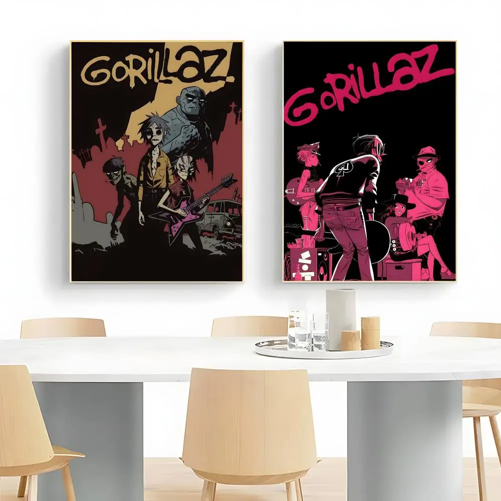 Virtual Band G-Gorillaz Poster Wall Art Print Decorative Mural Home Decor Gift Unframed