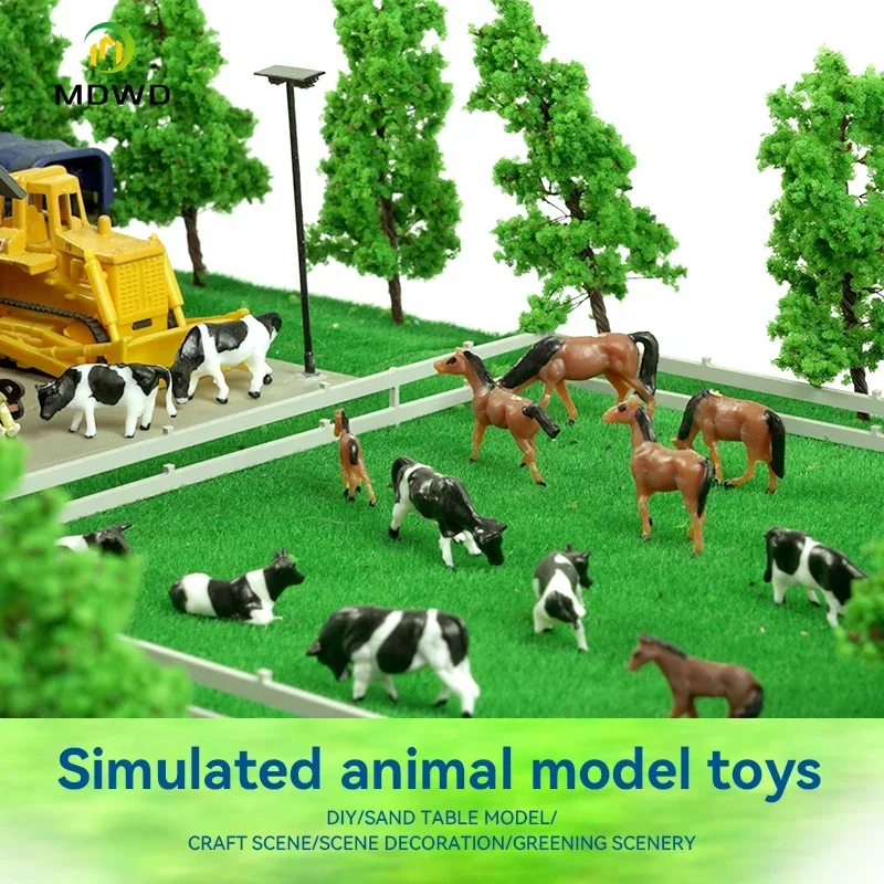 HO and N Scale Model Cows Miniature Farm Animal Model Cow For Model Railway Layout Different Different Postures