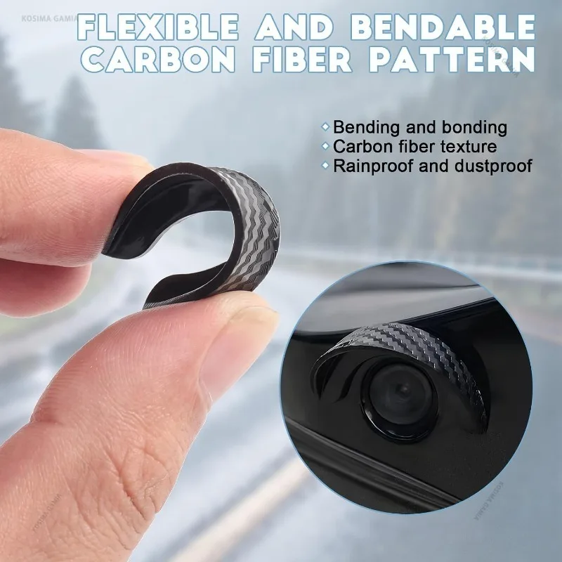 Car Backup Camera Rain Cover Self-adhesive Waterproof 360 Front Rear Lens HD Anti-scratch Sunshade Universal Auto Accessories