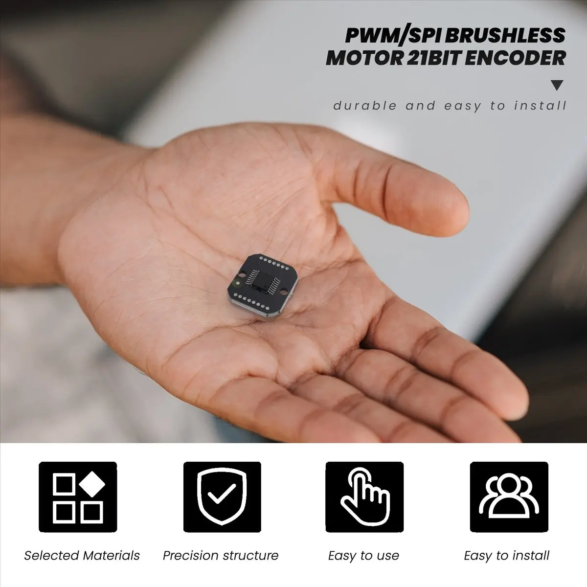 [B63C] Moduł enkodera magnetycznego MT6835 PWM/SPI do silników bezszczotkowych, enkoder 21-bitowy, może zastąpić AS5048 — zdjęcie produktu 5