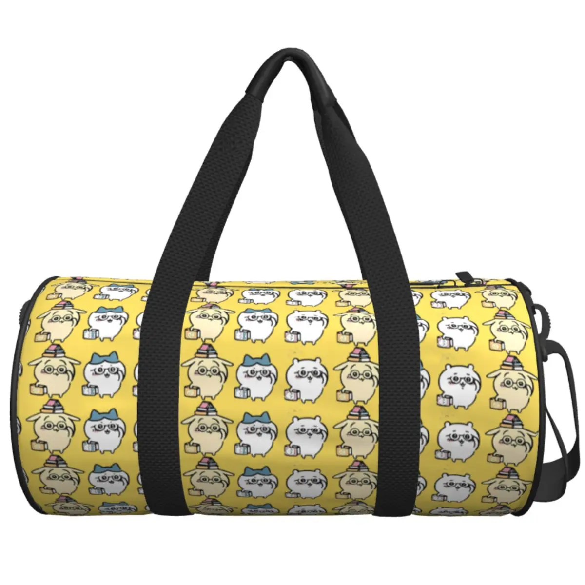 Bolsa de viaje para hombre Chiikawa y sus amigos Club de libros con gafas Hachiware Usagi Kawaii oso gato bolsa de gimnasio equipaje bolsa deportiva