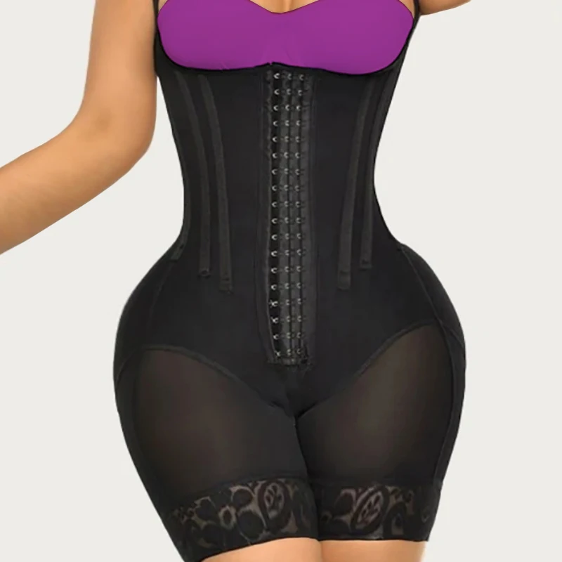 Damen-Bodyshaper mit offenem Brustbereich, Fajas Colombianas, hohe Kompression, Sanduhrfigur, Bauchkontrolle, Taillentrainer, Unterwäsche