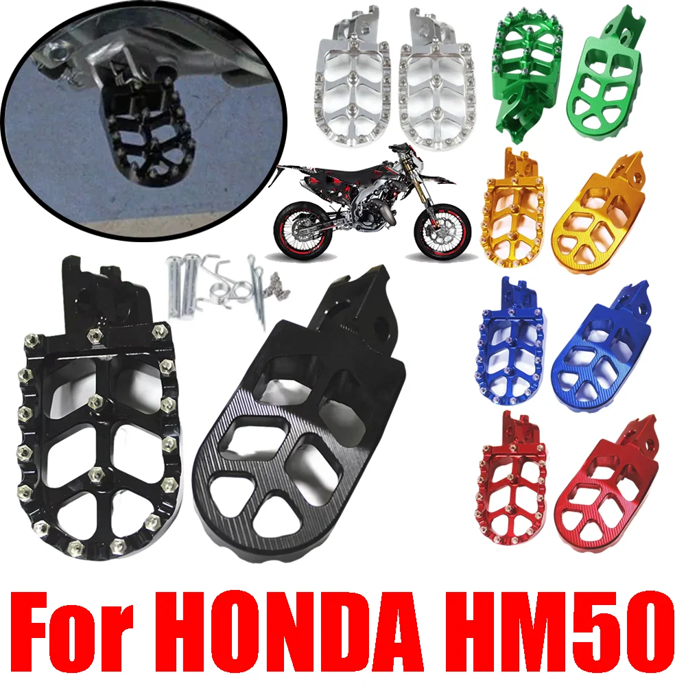 For HONDA HM50 HM 50 Motorcycle Accessories Footrest Footpeg Foot Pegs Foot Rests Pedals Dirt Bike Parts