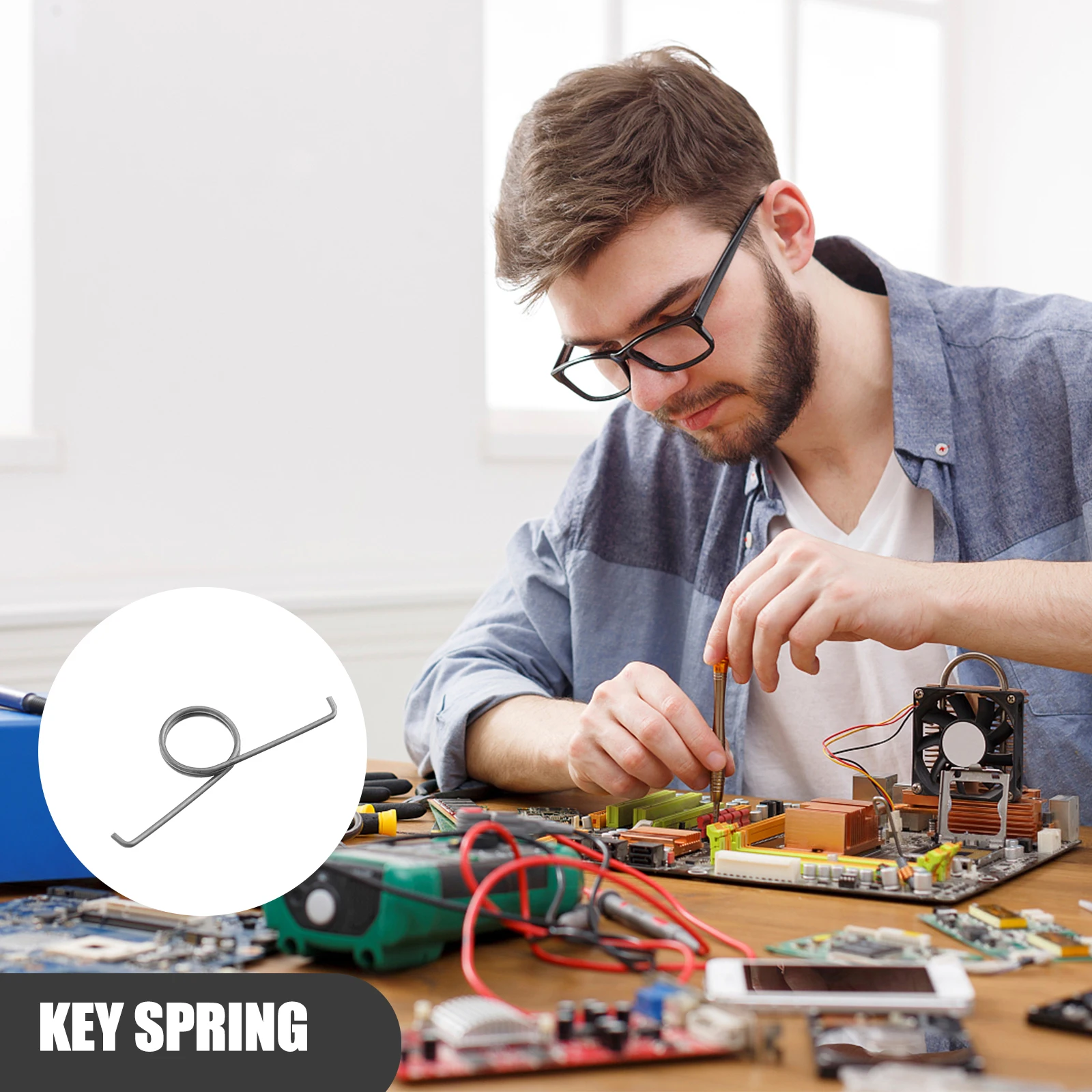 

50pcs Controller Metal Game Machine Handle Iron Gamepad Replacement Spring Trigger Button Spring Durable Long Lasting Easy