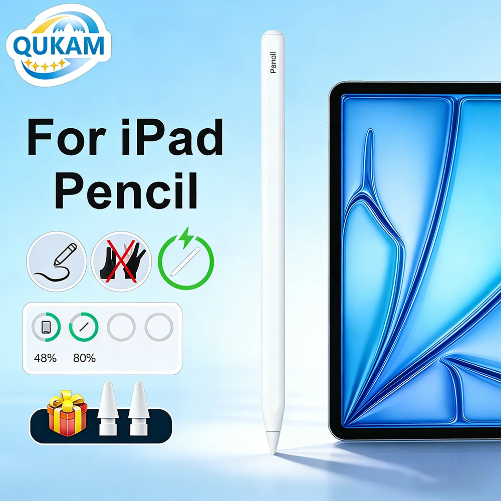 

New Palm Rejection Stylus Pen Wireless Charging for Apple Pencil for iPad 10/9/8/7th Gen Air 5/4 Pro 12.9/11 Mini 6 Drawing Pen