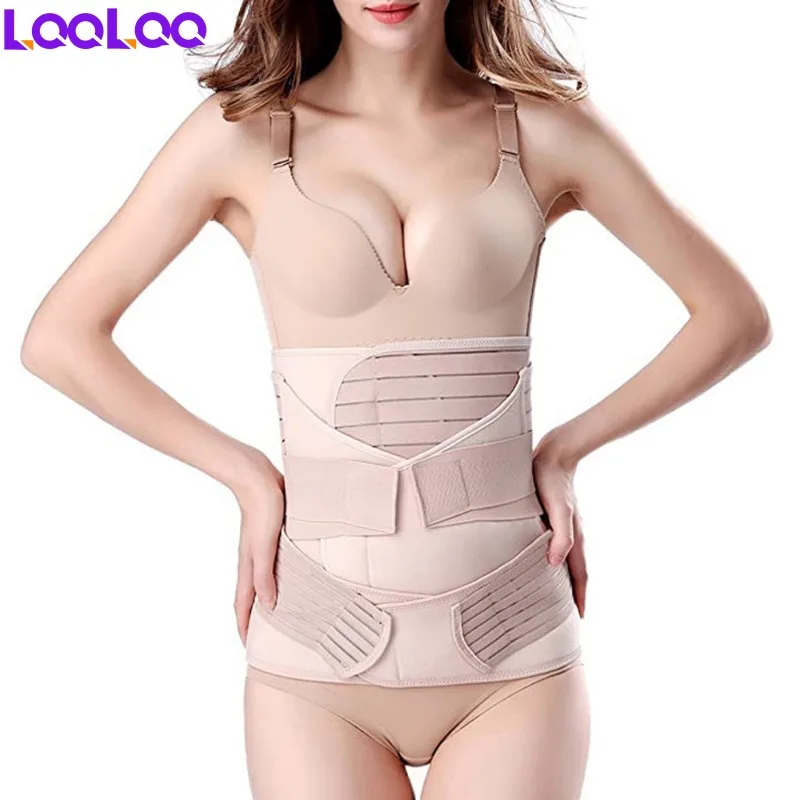 1Set Waist SupportStrengthen Postpartum Abdominal Belt Three Piece Set,Cesarean Section,Restraint Belt,Breathable Abdominal Belt