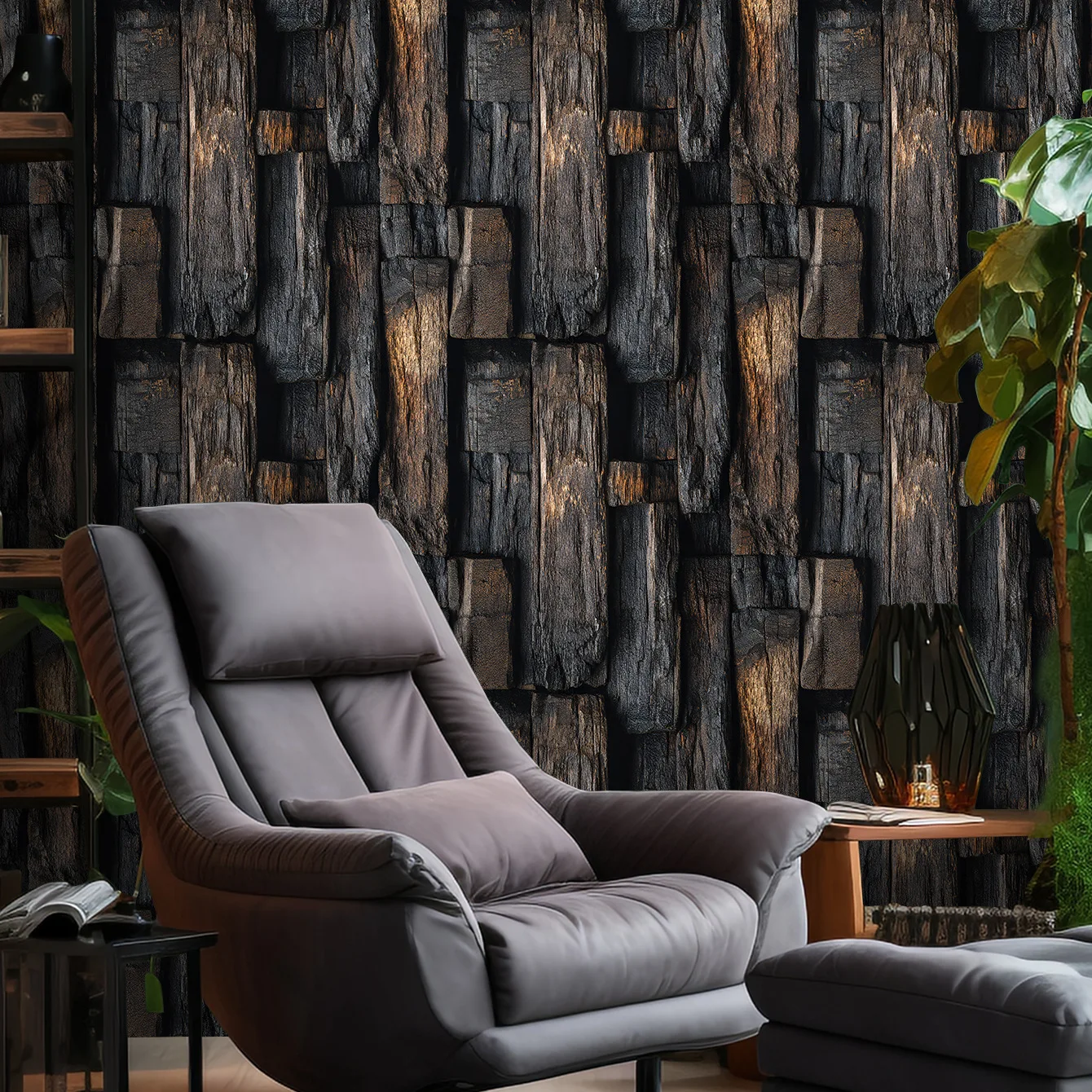 Self-adhesive Wallpaper Modern Home Decoration Bathroom Wall Stickers Balcony Decoration Tear and Stick Immediately