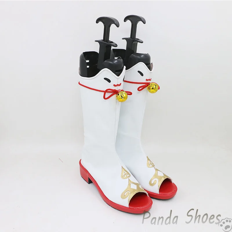 Naraka Bladepoint Kurumi Cosplay Shoes Anime Game Cos Long Clogs Boots Kurumi Cosplay Costume Prop Shoes for Halloween Party