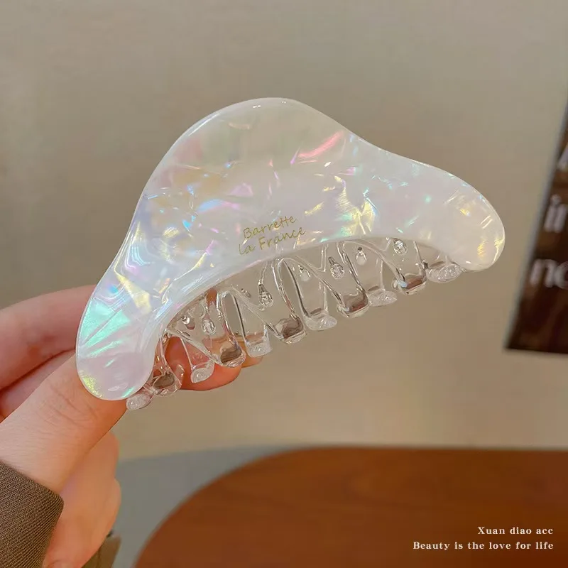 

New French style fashionable and simple imitation acetic acid hair clip, hair clip, shark clip, women's versatile clip