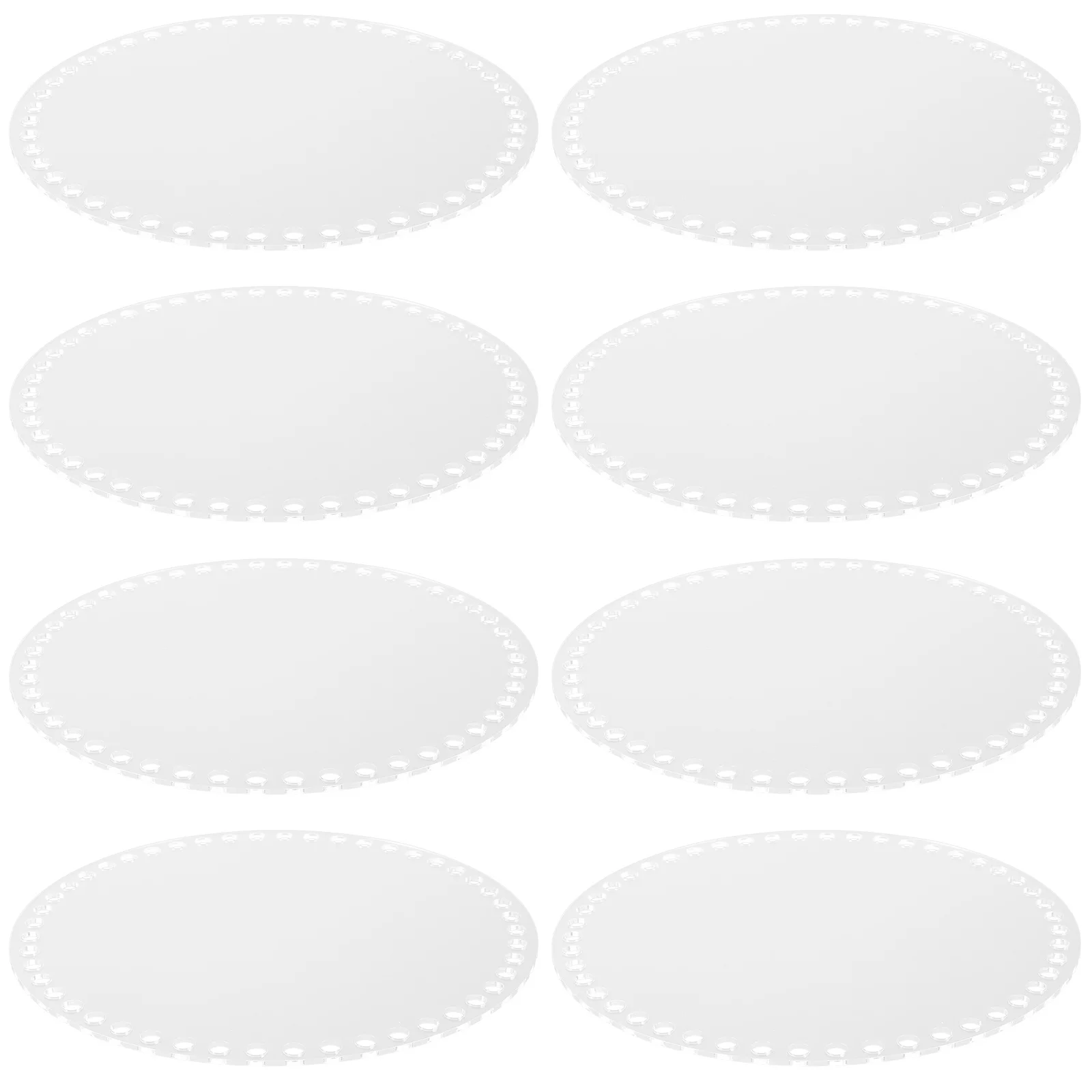 

8Pcs Acrylic Bag Bottom Shaper 18cm Round Transparent Base for Crochet DIY Handicrafts Knitting Bases Bag Base Shaper