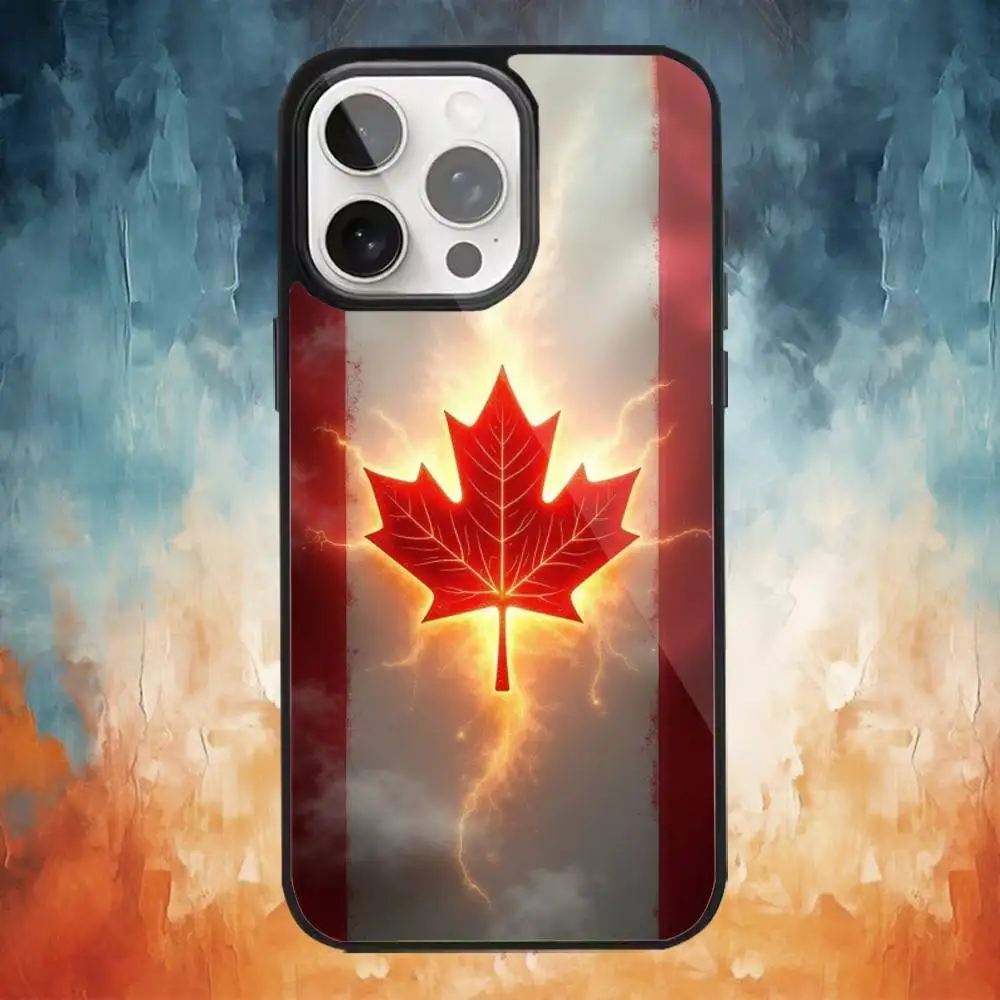 Coque de téléphone avec papier peint drapeau du Canada, étui magnétique pour iPhone17,16,15,14,13,12,11 Plus,Pro Max, chargement sans fil Magsafe