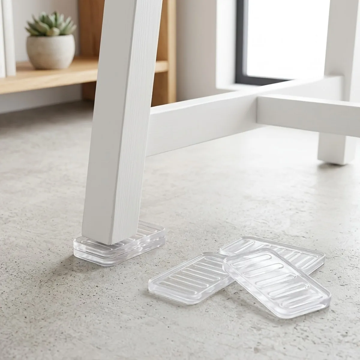 8pcs adjustable table leg balance pad suitable for uneven floors - anti slip furniture leveling pad with stable legs view 6