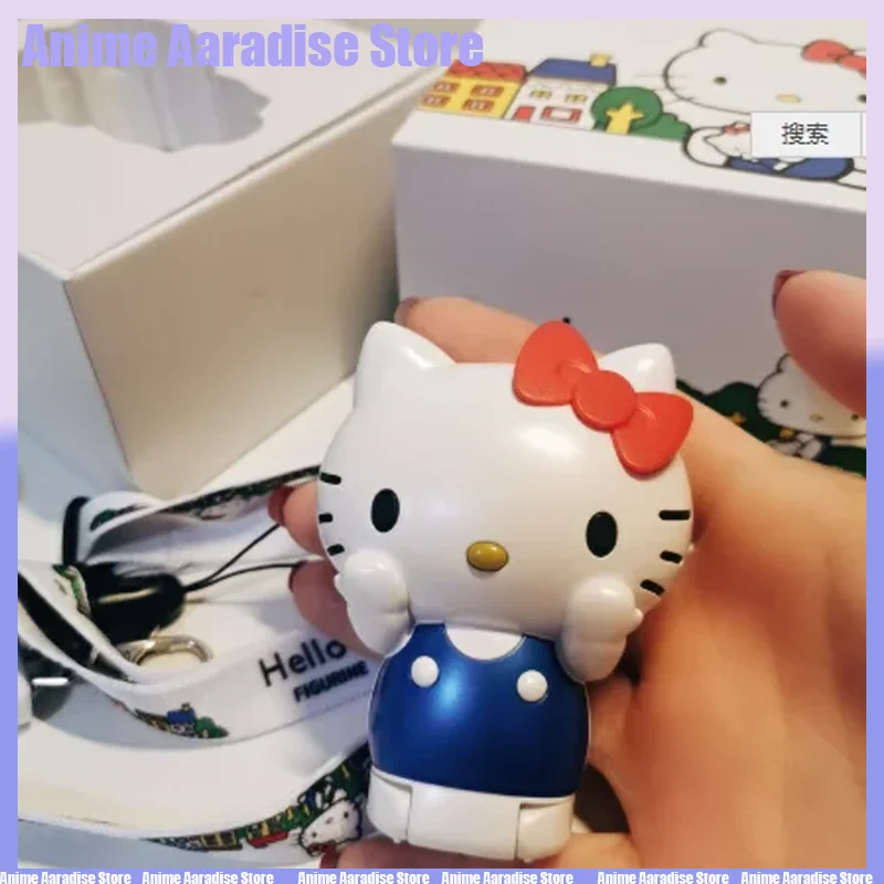 Kawaii Sanrio Hello Kitty 50th Anniversary Foldable Phone Call Multi Function Mini Flip Phone Hellokitty Figure Phone Girl Gifts