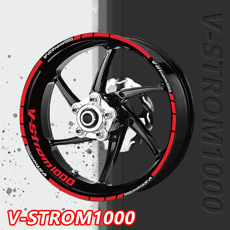 

vstrom1000 New Motorcycle Front Rear Wheel Waterproof Decals Tire Rim Reflective Stripe Stickers For V-STROM1000 V-strom 1000