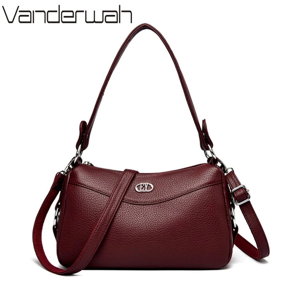 

Genuine Brand Top Quality Soft Pu Leather Shoulder Crossbody Bags for Women 2026 Designer Handbag Luxury Hand Messenger Bag Sac
